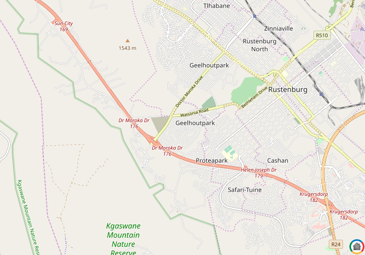 Map location of Geelhoutpark